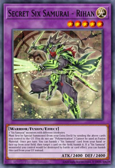 Secret Six Samurai - Rihan Secret Rare SPWA-EN006 Spirit Warriors Yugioh card