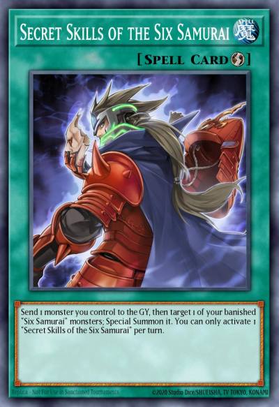 Secret Skills of the Six Samurai Secret Rare SPWA-EN007 Spirit Warriors Yugioh card