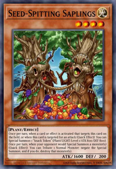 Seed-Spitting Saplings Super Rare AGOV-EN022 Age of Overlord Yugioh card