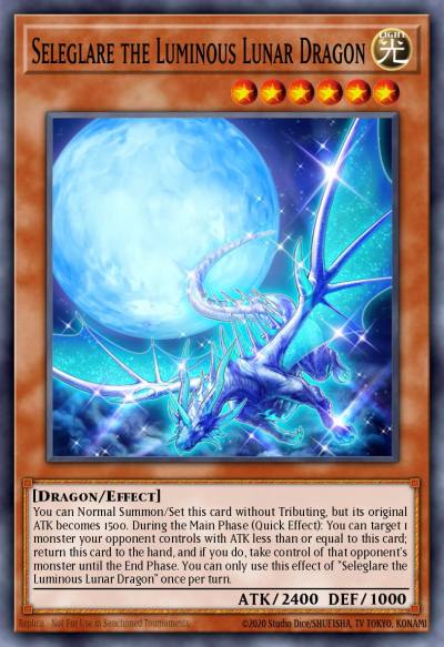 Seleglare the Luminous Lunar Dragon Prismatic Secret Rare MP21-EN159 2021 Tin of Ancient Battles Yugioh card
