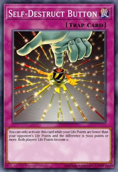 Self-Destruct Button Common DR2-EN106 Dark Revelation Volume 2 Yugioh card