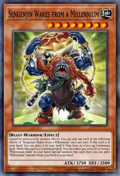Sengenjin Wakes from a Millennium Prismatic Secret Rare MP25-EN077 2025 Mega-Pack Tin Yugioh card
