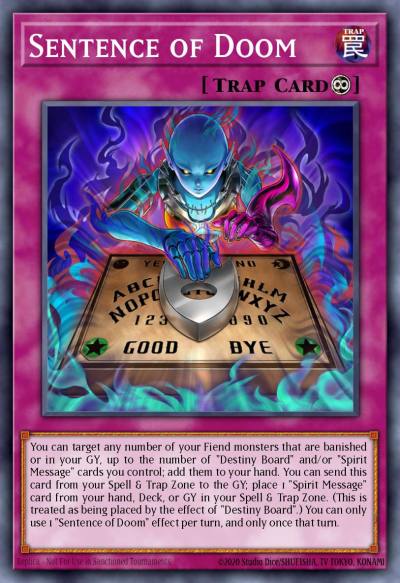 Sentence of Doom Super Rare LED5-EN005 Legendary Duelists Immortal Destiny Yugioh card
