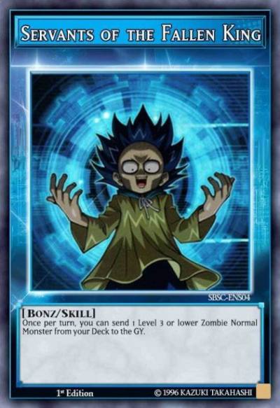 Servants of the Fallen King Super Rare SBSC-ENS04 Speed Duel Scars of Battle Yugioh card