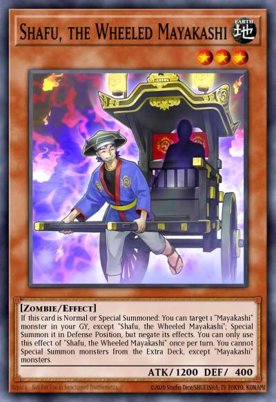 Shafu the Wheeled Mayakashi Secret Rare HISU-EN030 Hidden Summoners Yugioh card