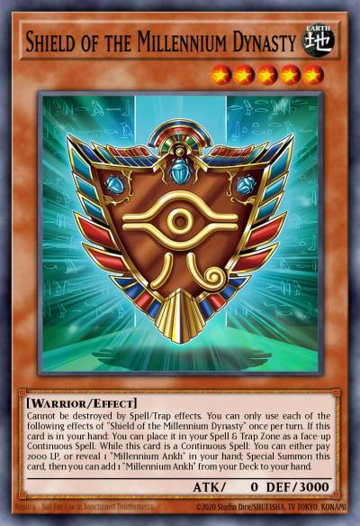 Shield of the Millennium Dynasty Prismatic Secret Rare MP25-EN078 2025 Mega-Pack Tin Yugioh card