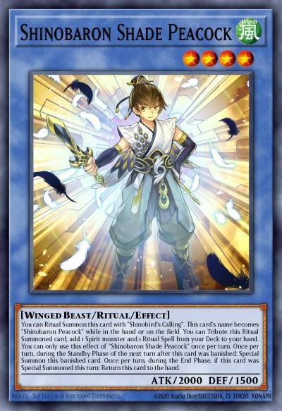 Shinobaron Shade Peacock Common AGOV-EN029 Age of Overlord Yugioh card