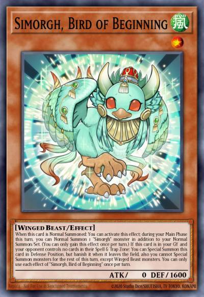 Simorgh Bird of Beginning Common RIRA-EN017 Rising Rampage Yugioh card