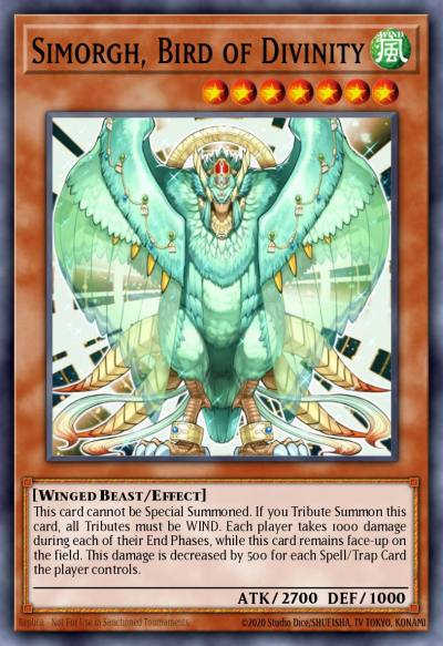 Simorgh Bird of Divinity Ultra Rare SD8-EN001 Structure Deck Lord of the Storm Yugioh card