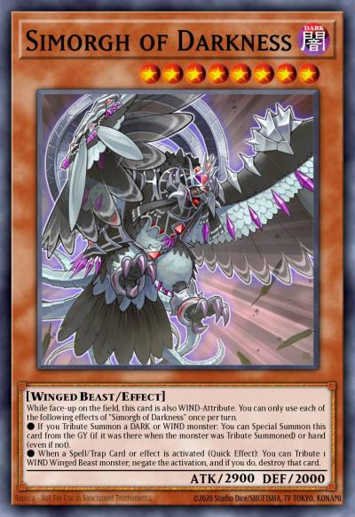 Simorgh of Darkness Super Rare RIRA-EN022 Rising Rampage Yugioh card