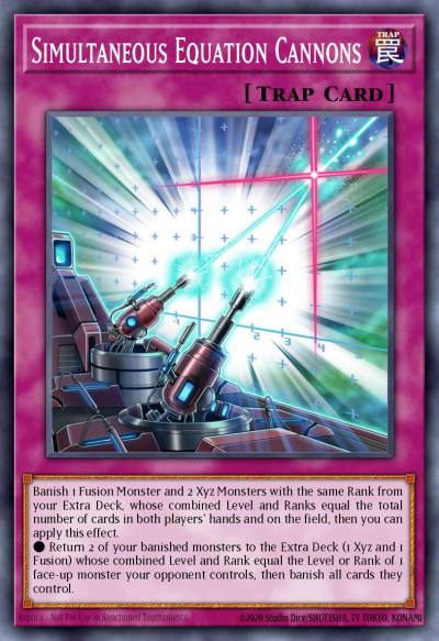 Simultaneous Equation Cannons Prismatic Secret Rare MP25-EN076 2025 Mega-Pack Tin Yugioh card