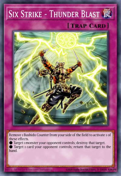 Six Strike - Thunder Blast Common SDWA-EN039 Samurai Warlords Structure Deck Yugioh card