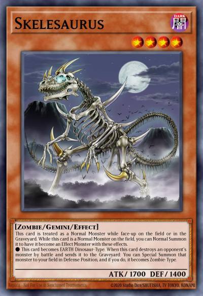 Skelesaurus Rare BP03-EN108 Battle Pack 3 Monster League Yugioh card