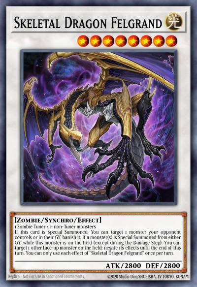 Skeletal Dragon Felgrand Prismatic Secret Rare MP23-EN084 25th Anniversary Tin Dueling Heroes Mega Pack Yugioh card