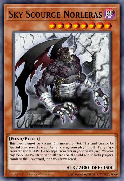 Sky Scourge Norleras Super Rare FOTB-EN022 Force of the Breaker Yugioh card