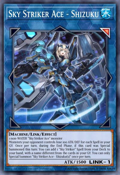 Sky Striker Ace - Shizuku Prismatic Secret Rare MP19-EN258 2019 Gold Sarcophagus Tin Mega Pack Yugioh card