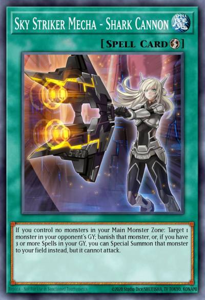 Sky Striker Mecha - Shark Cannon Common MP19-EN266 2019 Gold Sarcophagus Tin Mega Pack Yugioh card