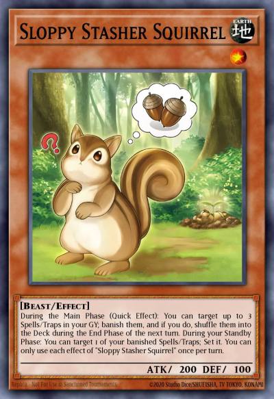 Sloppy Stasher Squirrel Rare MZMU-EN036 Maze of Muertos Yugioh card