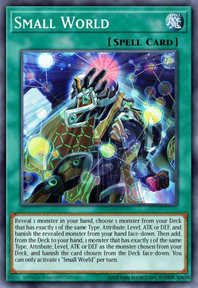 Small World Prismatic Secret Rare MP22-EN225 2022 Tin of the Pharaohs Gods Yugioh card