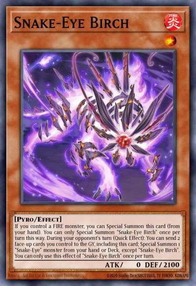 Snake-Eye Birch Prismatic Secret Rare MP24-EN112 25th Anniversary Tin Dueling Mirrors Yugioh card