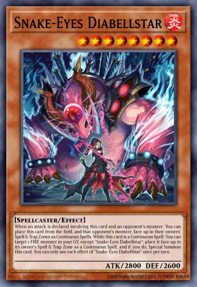 Snake-Eyes Diabellstar Prismatic Secret Rare MP25-EN062 2025 Mega-Pack Tin Yugioh card
