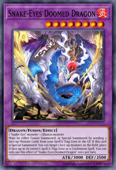 Snake-Eyes Doomed Dragon Quarter Century Secret Rare SUDA-EN035 Supreme Darkness Yugioh card