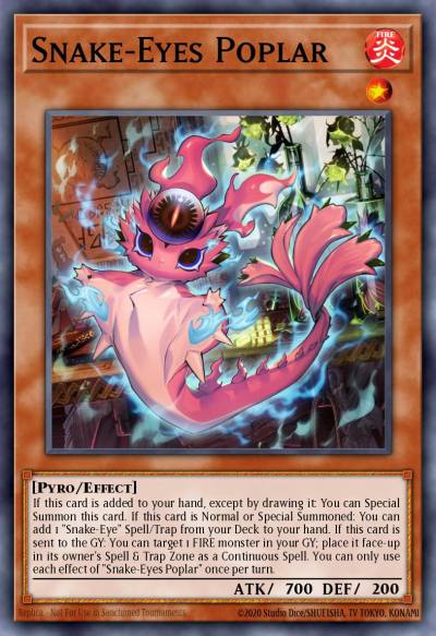 Snake-Eyes Poplar Prismatic Secret Rare MP24-EN128 25th Anniversary Tin Dueling Mirrors Yugioh card