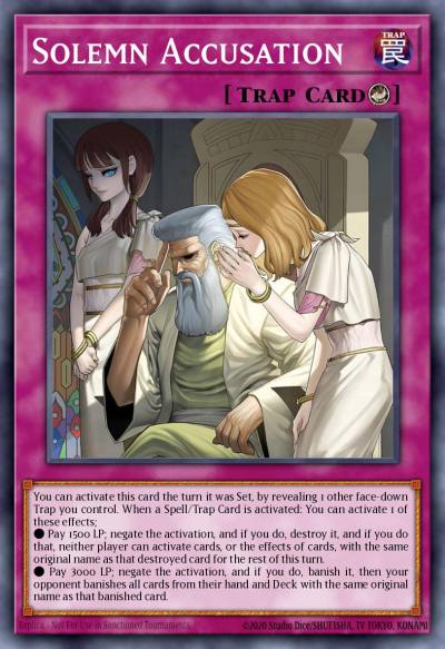 Solemn Accusation Secret Rare BLZD-EN079 Blazing Dominion Yugioh card