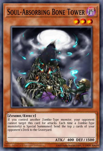 Soul-Absorbing Bone Tower Rare AST-011 Ancient Sanctuary Yugioh card