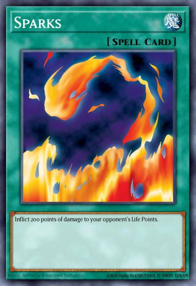 Sparks Common LOB-055 Legend of Blue Eyes White Dragon Yugioh card