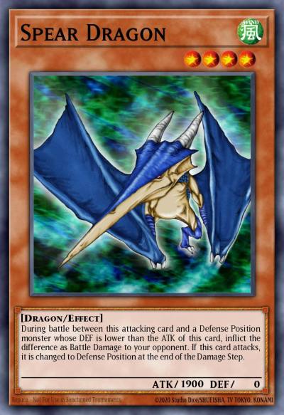 Spear Dragon Super Rare DB2-EN152 Dark Beginning 2 Yugioh card