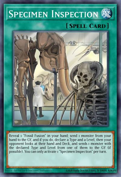 Specimen Inspection Secret Rare BLAR-EN013 Battles of Legend Armageddon Yugioh card