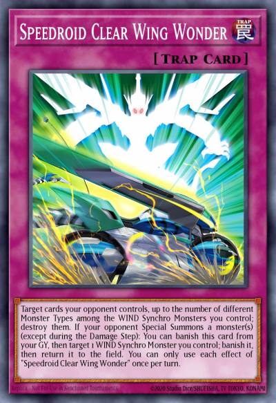 Speedroid Clear Wing Wonder Common SUDA-EN068 Supreme Darkness Yugioh card
