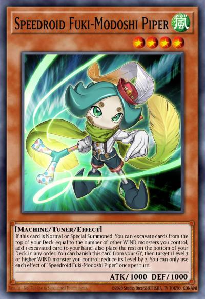 Speedroid Fuki-Modoshi Piper Super Rare LED8-EN002 Legendary Duelists Synchro Storm Yugioh card
