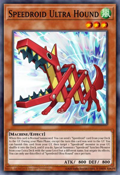 Speedroid Ultra Hound Super Rare LED8-EN003 Legendary Duelists Synchro Storm Yugioh card