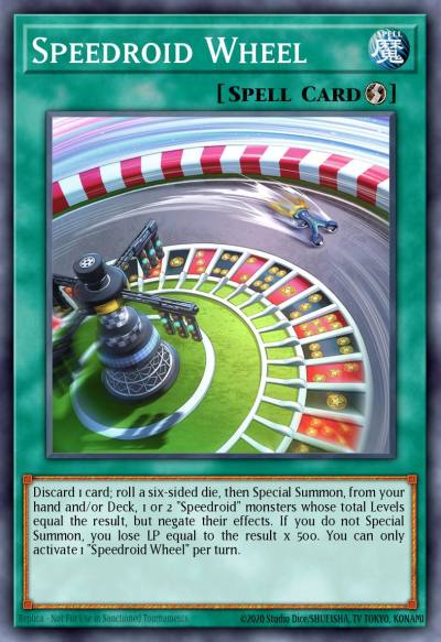 Speedroid Wheel Super Rare LED8-EN007 Legendary Duelists Synchro Storm Yugioh card