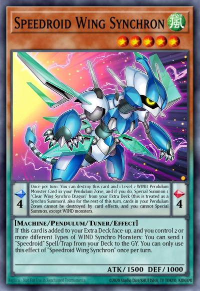 Speedroid Wing Synchron Super Rare SUDA-EN007 Supreme Darkness Yugioh card