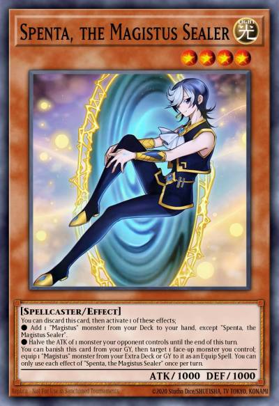 Spenta, the Magistus Sealer Secret Rare BPRO-EN098 Burst Protocol Yugioh card