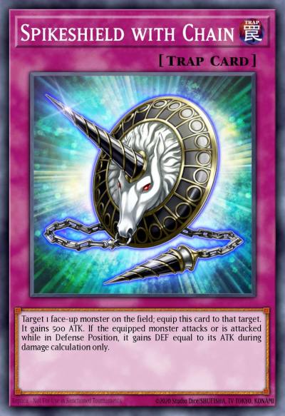 Spikeshield with Chain Mosaic Rare BP02-EN214 Battle Pack 2 War of the Giants Yugioh card
