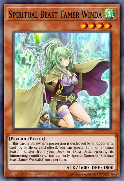 Spiritual Beast Tamer Winda Rare MP17-EN192 2017 Mega-Tin Mega Pack Yugioh card