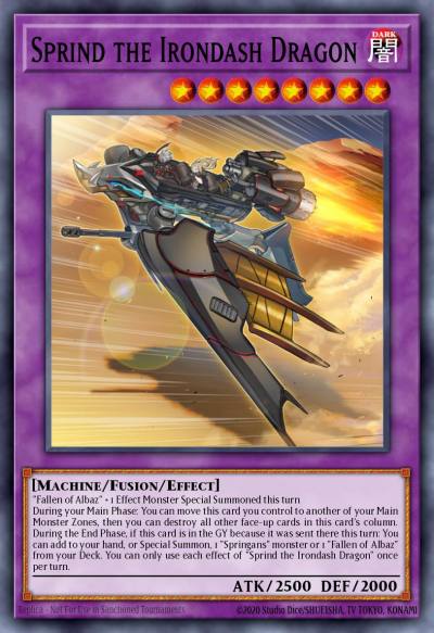 Sprind the Irondash Dragon Common BLVO-EN038 Blazing Vortex Yugioh card