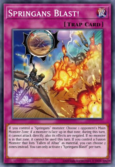 Springans Blast Common BLVO-EN069 Blazing Vortex Yugioh card