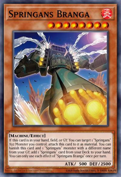 Springans Branga Common BLVO-EN008 Blazing Vortex Yugioh card