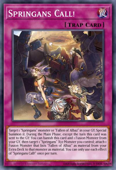 Springans Call Common BLVO-EN068 Blazing Vortex Yugioh card