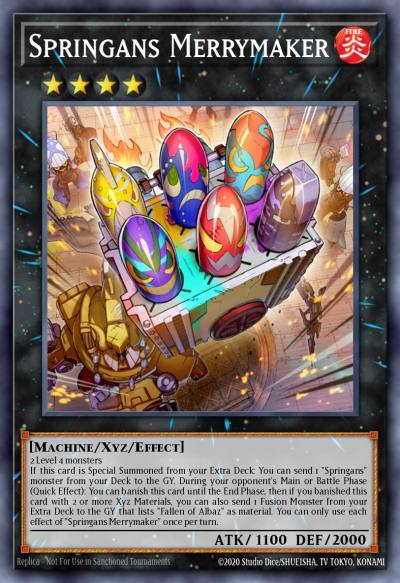 Springans Merrymaker Super Rare LIOV-EN041 Lightning Overdrive Yugioh card