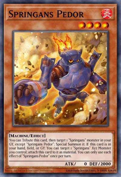 Springans Pedor Common BLVO-EN007 Blazing Vortex Yugioh card