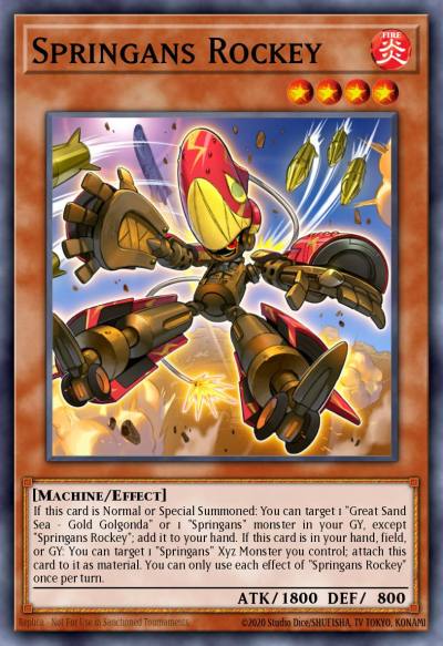 Springans Rockey Common BLVO-EN006 Blazing Vortex Yugioh card