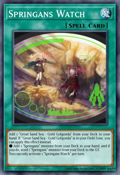 Springans Watch Super Rare BLVO-EN054 Blazing Vortex Yugioh card