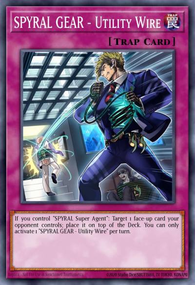 SPYRAL GEAR - Utility Wire Super Rare RATE-EN088 Raging Tempest Yugioh card