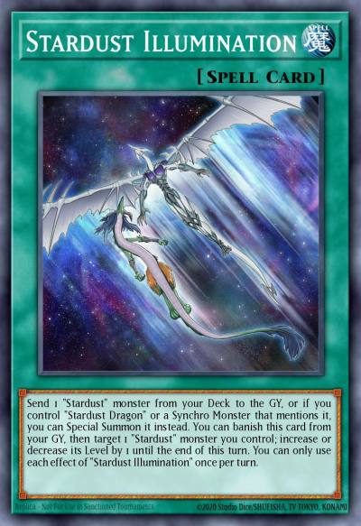 Stardust Illumination Secret Rare BLGG-EN120 Battles of Legend: Glorious Gallery Yugioh card